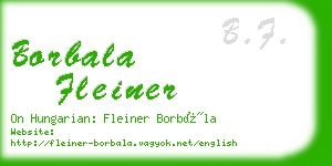 borbala fleiner business card